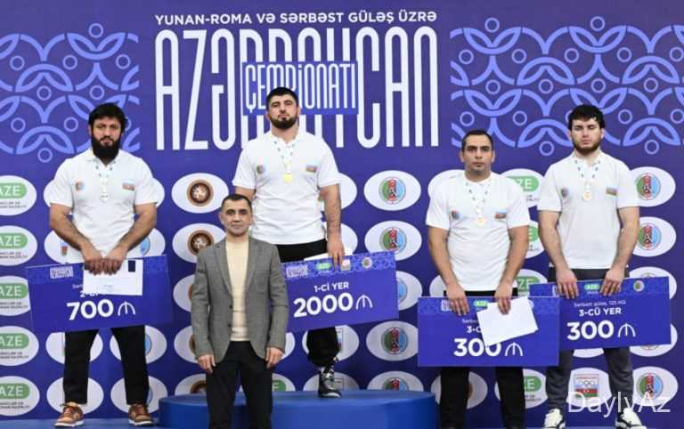 Güləş üzrə Azərbaycan çempionatına yekun vuruldu 
							 – Fotolar