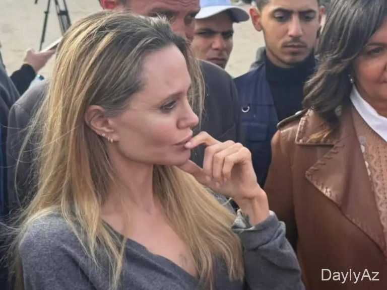 Ancelina Coli Qəzza ilə sərhəddə – Çıxış FOTO