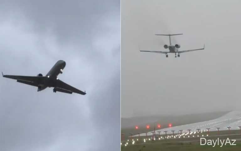 Məşhur futbolçunu gətirən təyyarə İstanbulda çətinliklə eniş etdi 
							 – Video