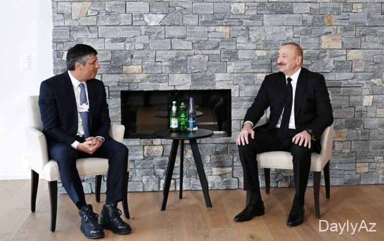 Prezident Davosda görüş keçirdi 
							 – Fotolar