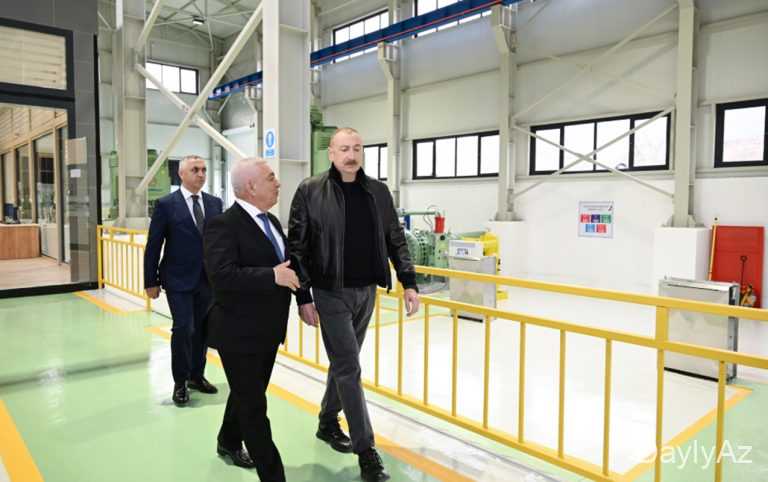 Prezident “Qozlukörpü” SES-in açılışında 
							 – Fotolar