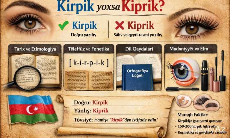 kirpik yoxsa kiprik