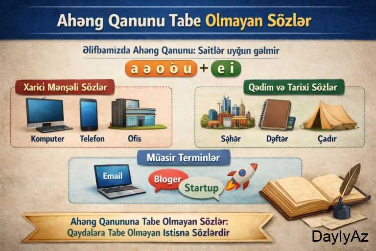 Ahəng Qanunu Tabe Olmayan Sözlər: Tərifi, Nümunələri və İstifadəsi
