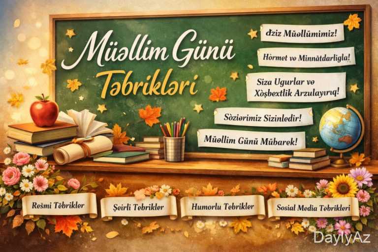 Müəllim Günü Təbrikləri – Uğur, Hörmət və Minnətdarlıq Sözləri