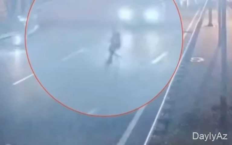 Bakıda yol-nəqliyyat hadisəsi və qurbanın anbaan videonu