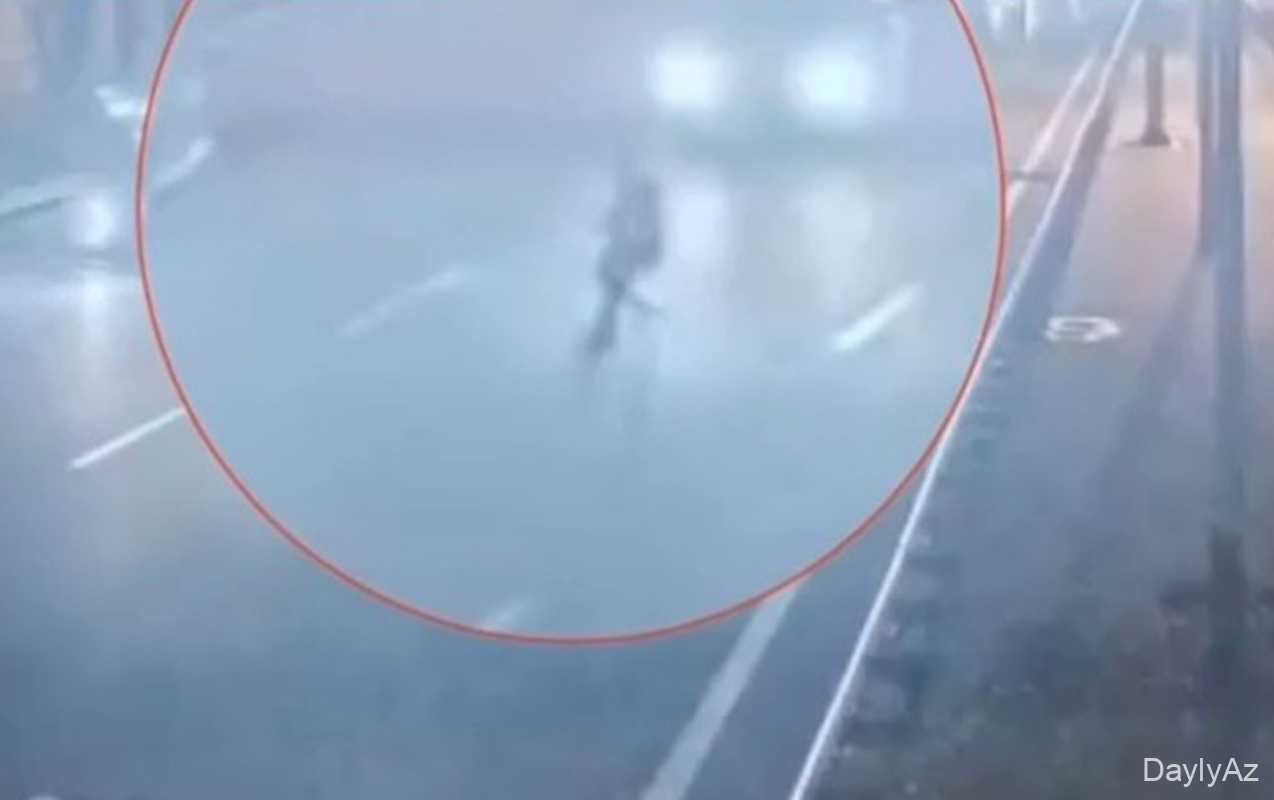 Bakıda yol-nəqliyyat hadisəsi və qurbanın anbaan videonu