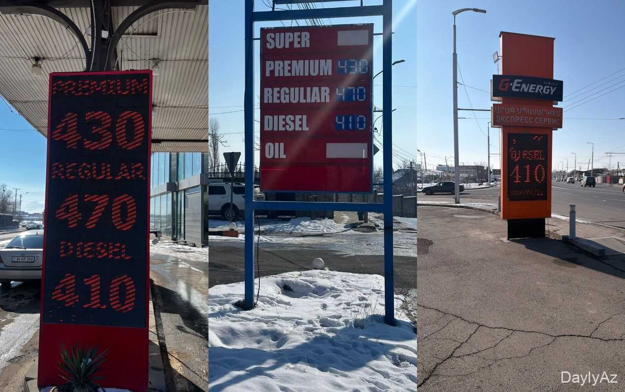 Ermənistanda benzin və dizelin qiyməti ucuzlaşdı