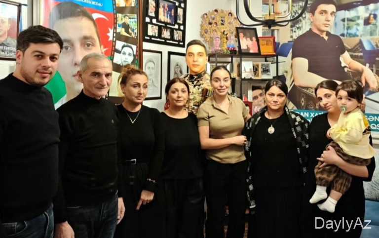 Leyla Əliyeva şəhid ailəsini ziyarət etdi 
							 – Fotolar
