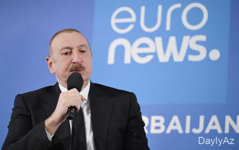 Prezident Davosda “Euronews”a müsahibə verdi 
							 – Fotolar