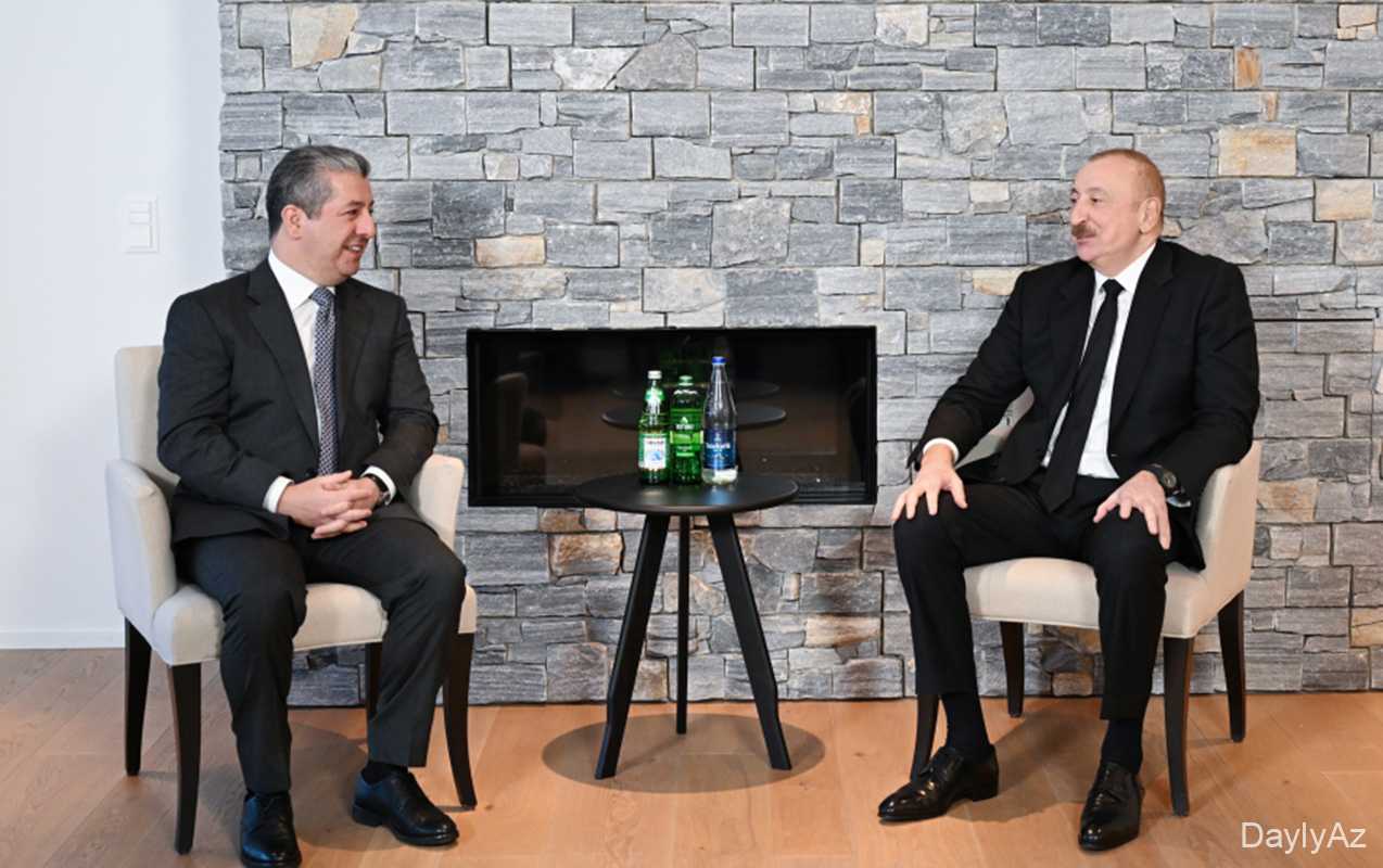 Prezident Davosda onunla görüşdü 
							 – Foto