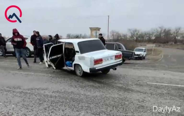Salyanda yol-qülləsi qəzada iki nəfər yaralandı
