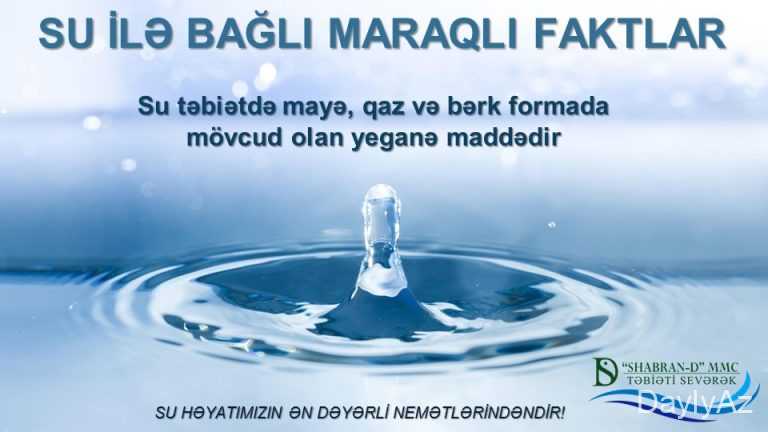 Su haqqinda melumat: Faydaları, Növləri və Qorunması