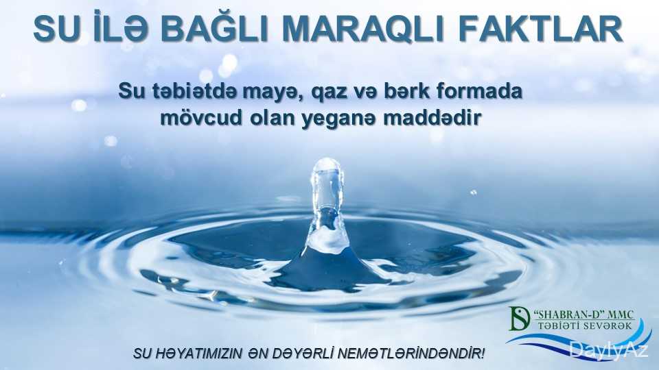 Su haqqinda melumat: Faydaları, Növləri və Qorunması