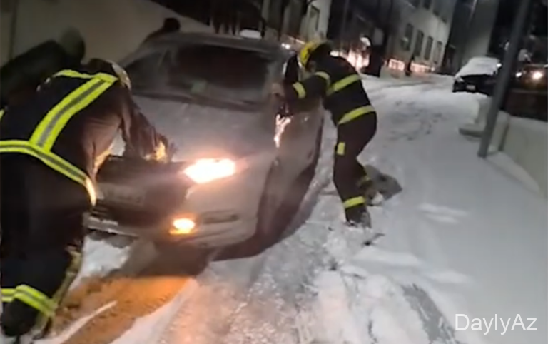 Xankəndi və Kərkicahanda maşınlarda köməksiz qalanlar xilas olundu