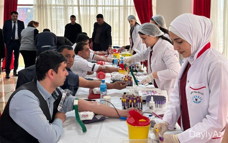 Beyləqanda qanvermə aksiyası keçirilib 
							 – Fotolar