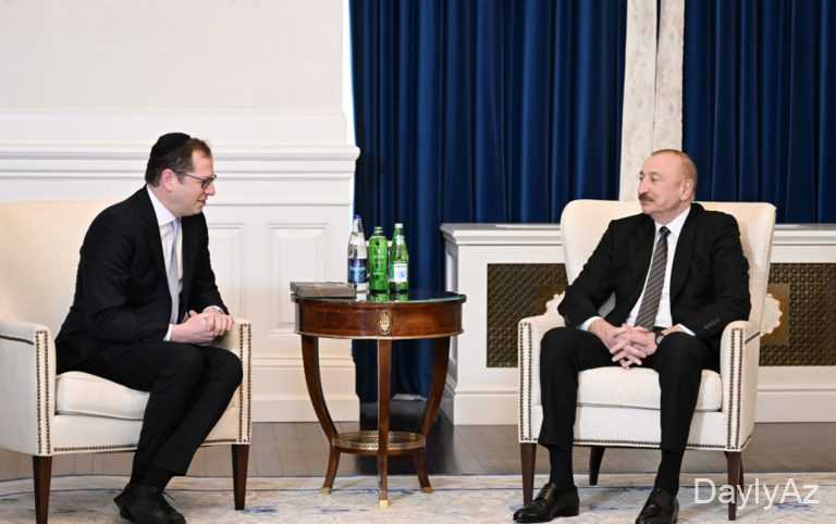 Prezident ABŞ-də Elliot Brandtla görüşdü 
							 – Foto