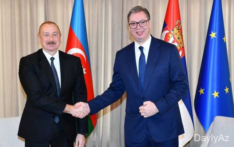 Prezidentin serbiyalı həmkarı ilə təkbətək görüşü keçirilir