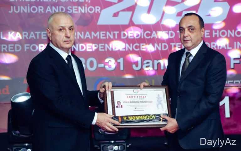 Ruslan Məmmədov III dan fəxri qara kəmərlə təltif olundu 
							 – Fotolar