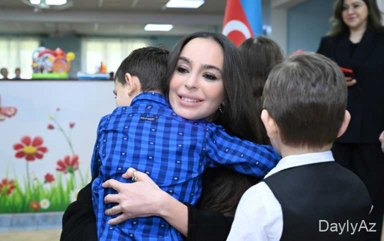 Leyla Əliyeva Tiranada uşaq evində 
							 – Fotolar