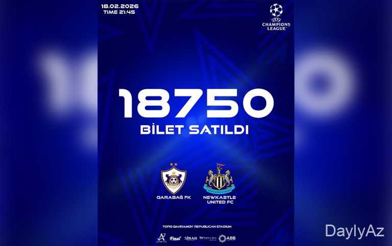 “Qarabağ”-“Nyukasl” matçına bu qədər bilet satıldı
