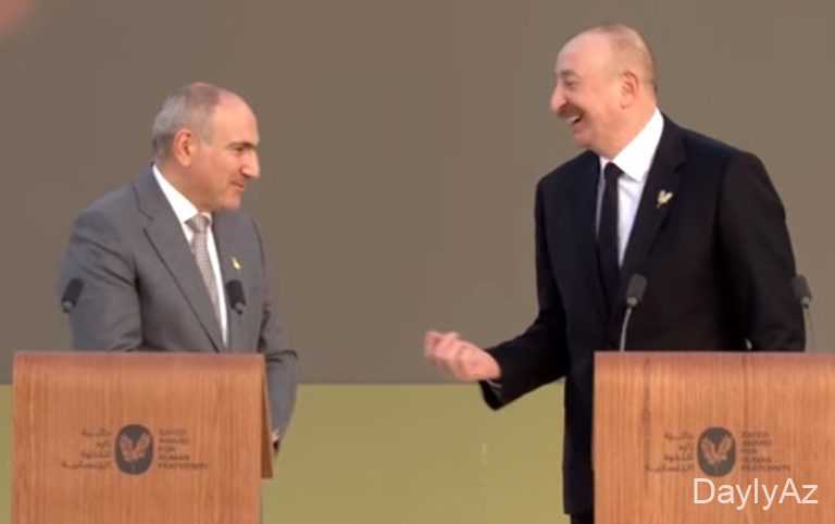 Prezident Paşinyanla zarafatlaşdı 
							 – “İlk kim çıxış edəcək?”