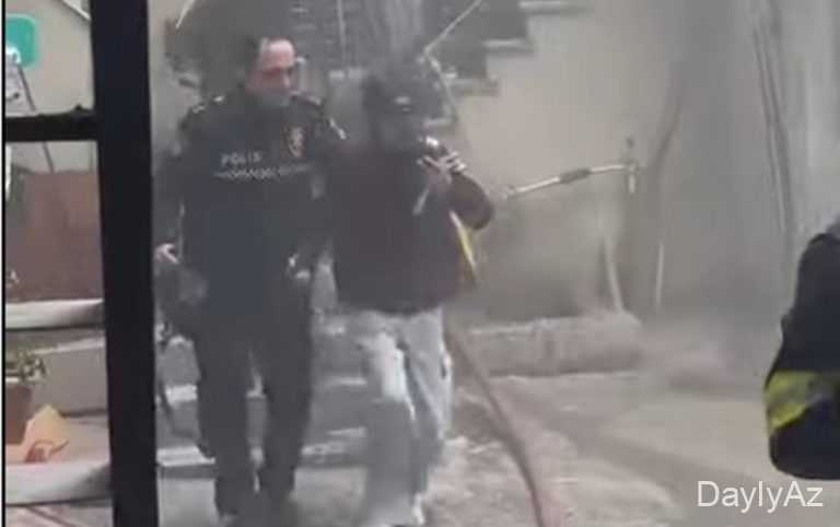 Yanğından belə xilas edildilər 
							 – Video