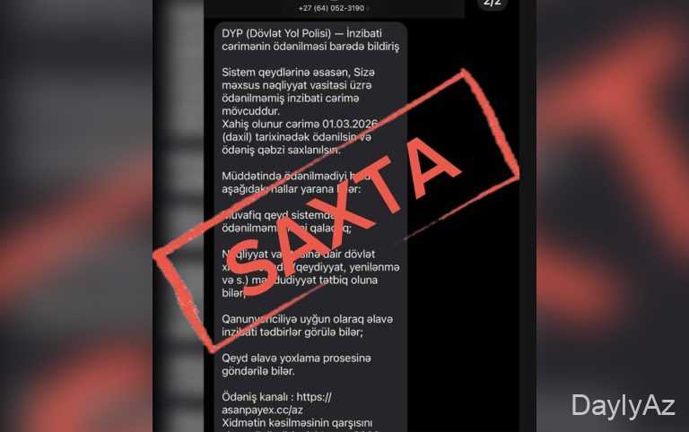 Dövlət Yol Polisi İdarəsi Saxta Səhifələrdən Xəbərdarlıq Edir