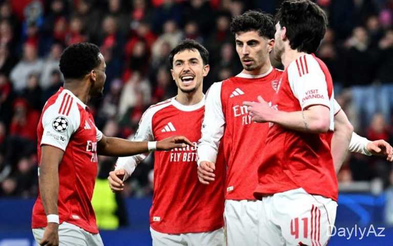 “Arsenal” son dəqiqələrdə məğlubiyyətdən xilas oldu