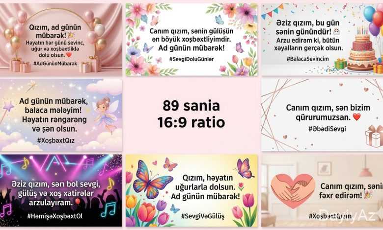 qızıma ad günü təbriki