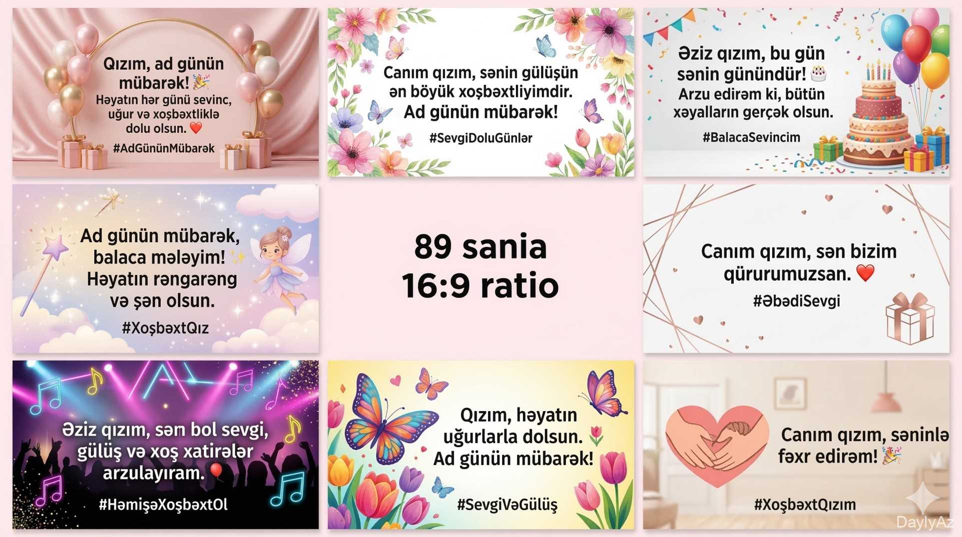 Qızıma ad günü təbriki – Qızım Üçün Ən Gözəl Sözlər