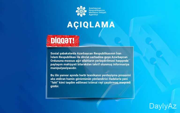 “Həmin görüntülər ictimai rəyi çaşdırmaq məqsədi güdür”