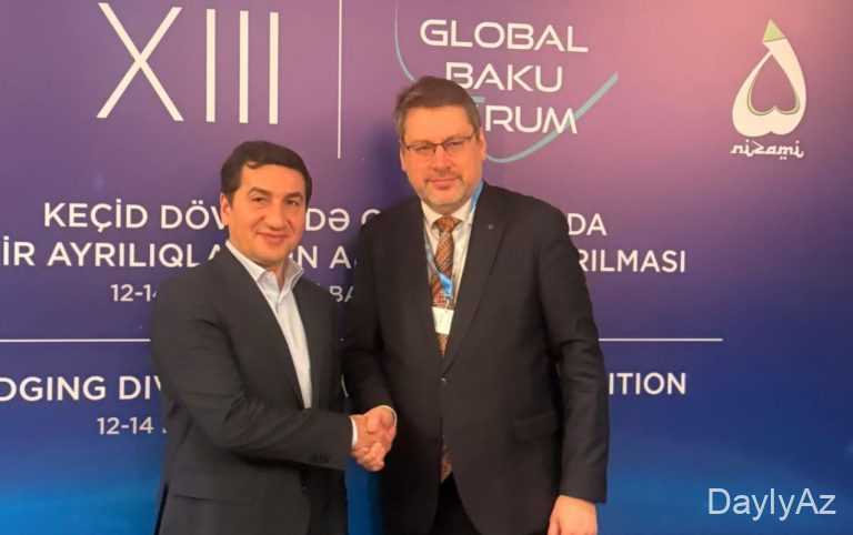 Hikmət Hacıyev Aİ-nin xüsusi nümayəndəsi ilə görüşdü