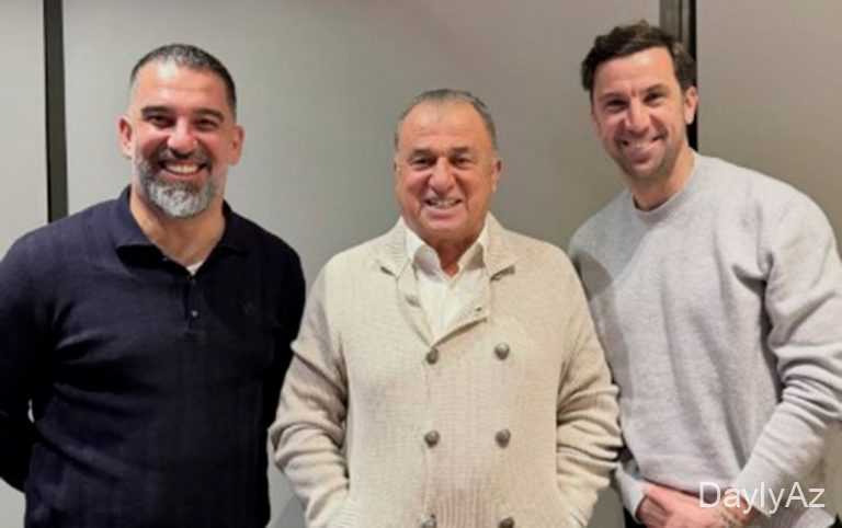 Fatih Terim Arda Turanla Şaxtyor klubunun düşərgəsində görüşdü